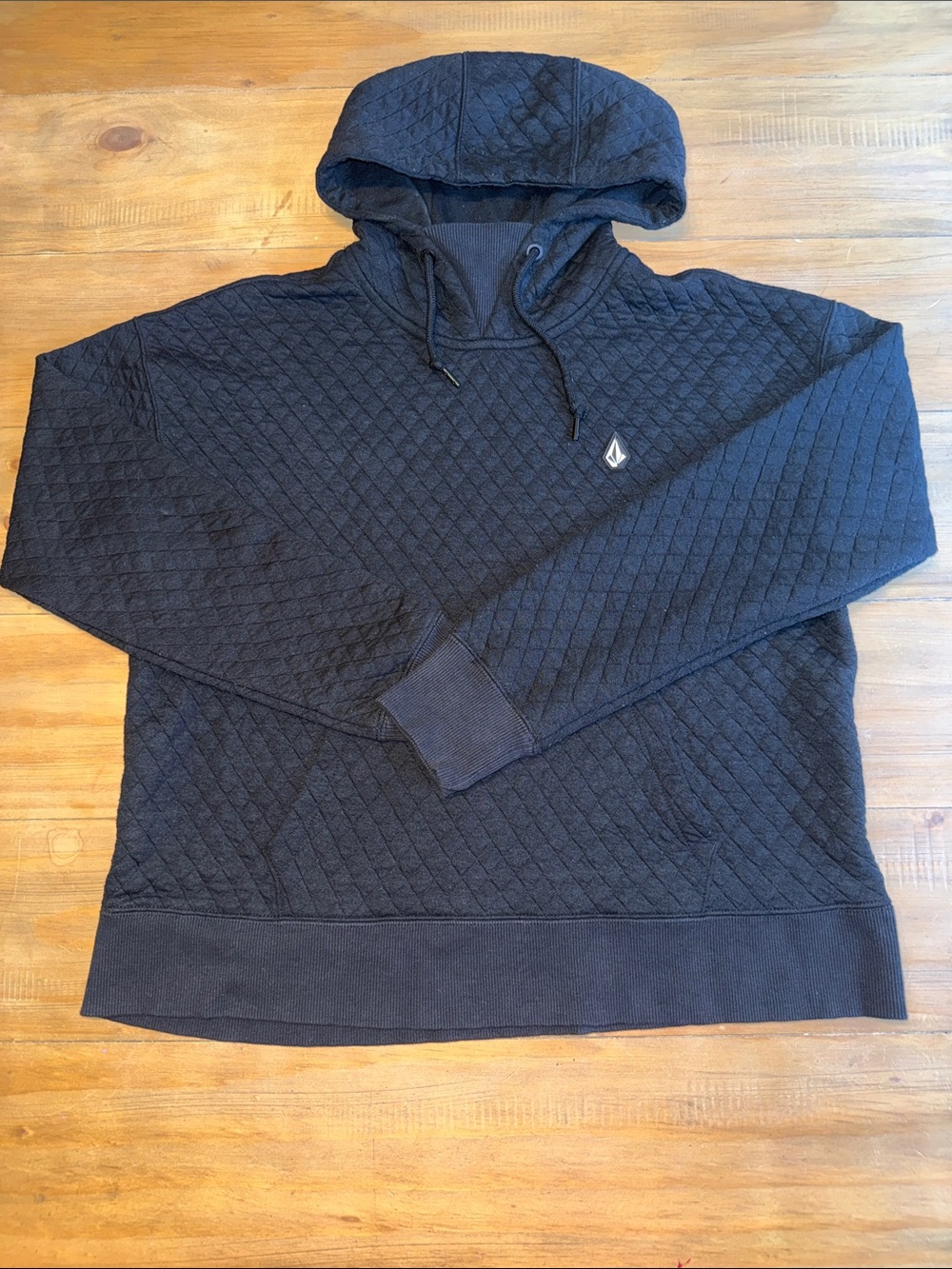 Volcom Quilted Hooded Pullover - Black